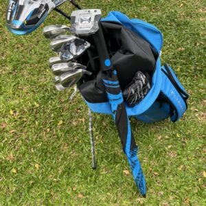 Brand New Taylormade Sim2 Max Golf Set With Stealth Irons 5-P, Drivers, Wedge, Woods, Putters, Umbrella & Bag