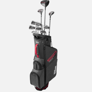 Men's Wilson Profile Red with Stand Bag Complete Set Club Set Uniflex Graphite New
